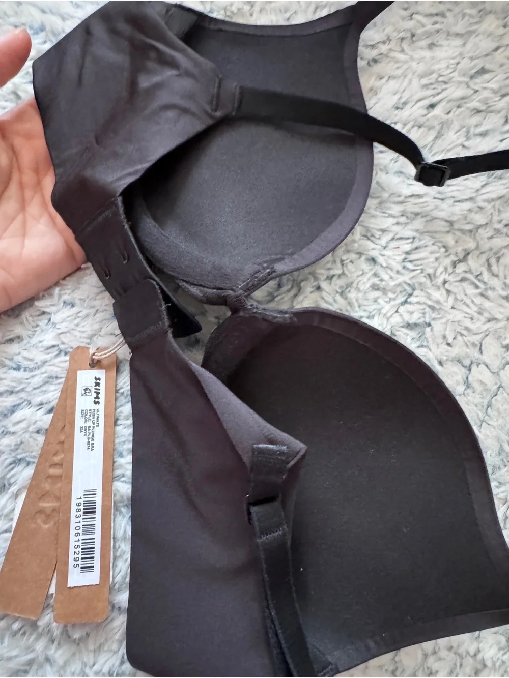 SKIMS Black Smooth Molded T-Shirt Bra